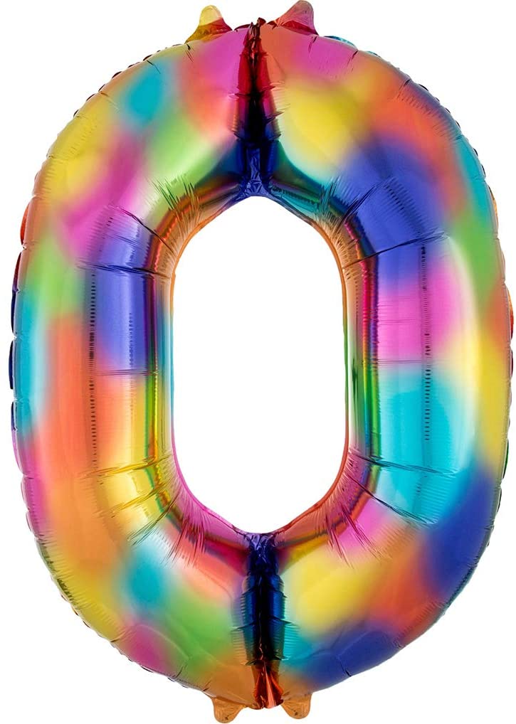 34" Balloon Numbers - Rainbow - Party America
