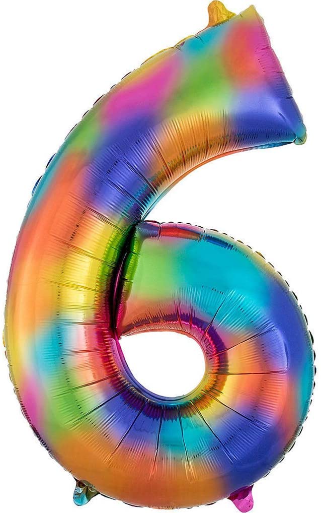 34" Balloon Numbers - Rainbow - Party America