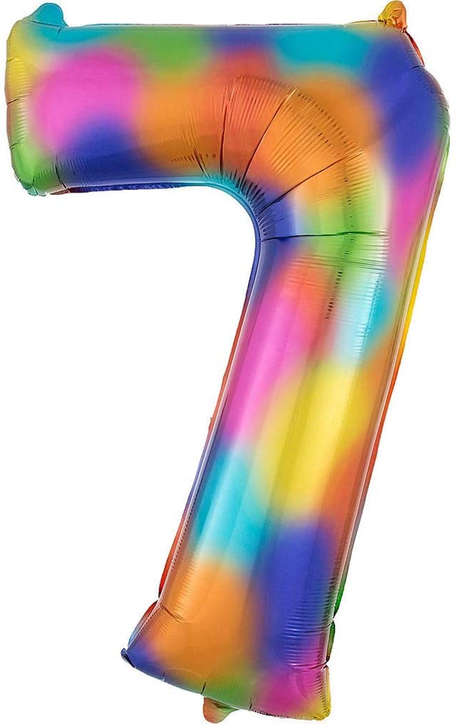 34" Balloon Numbers - Rainbow - Party America