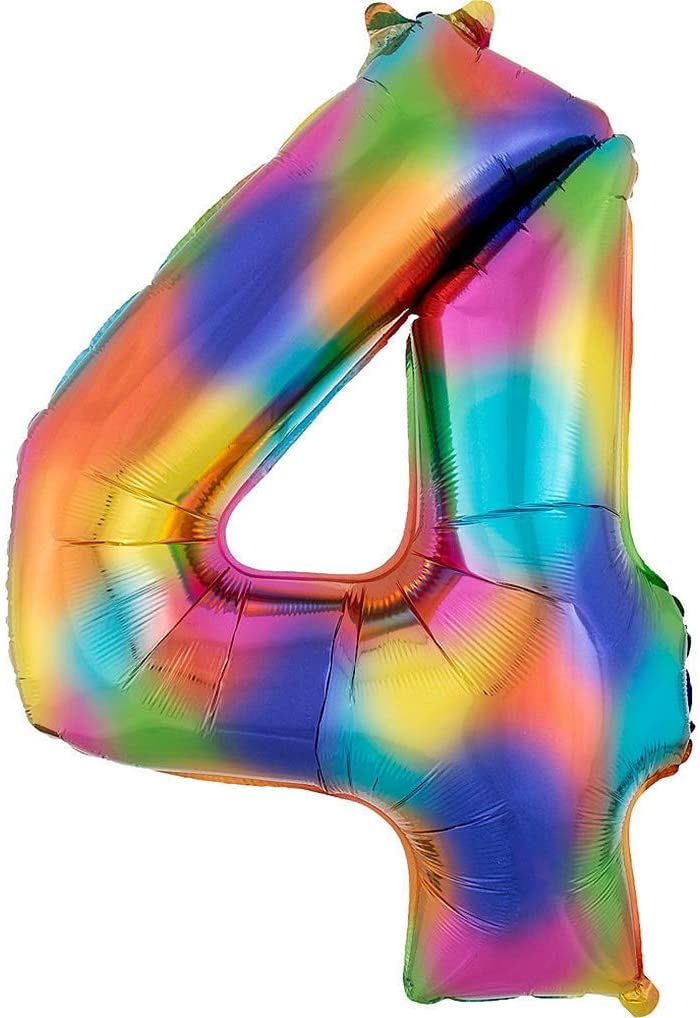 34" Balloon Numbers - Rainbow - Party America