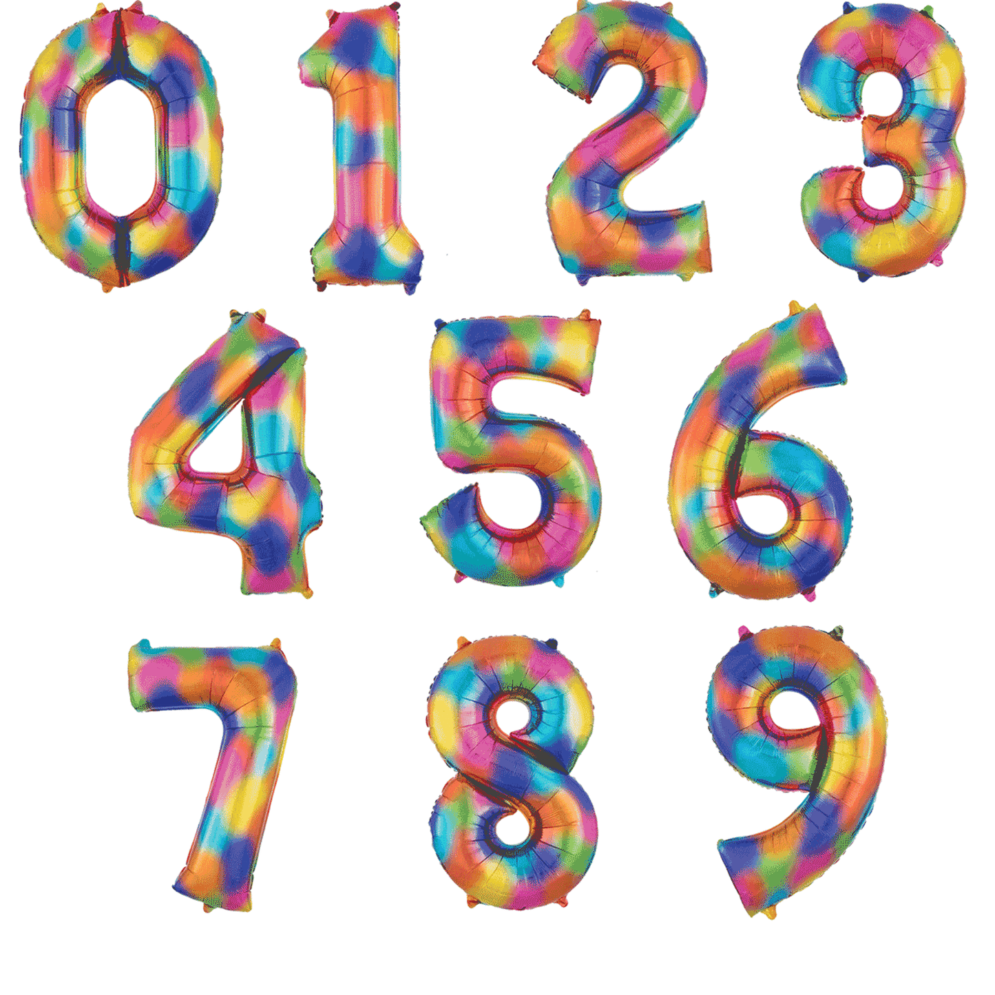 34" Balloon Numbers - Rainbow - Party America