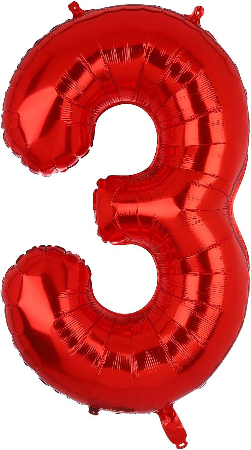 34" Balloon Numbers - Red Conver USA