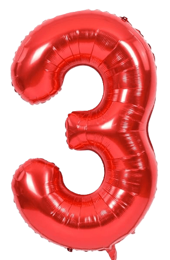 34" Balloon Numbers - Red - Party America