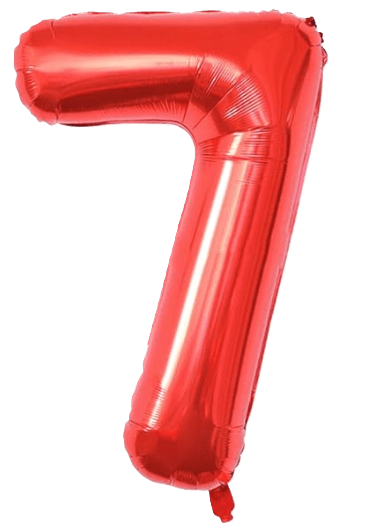34" Balloon Numbers - Red - Party America