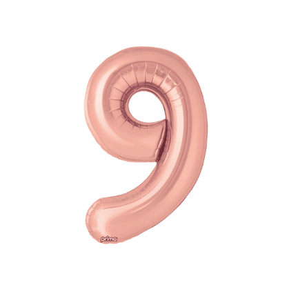 34" Balloon Numbers - Rose Gold