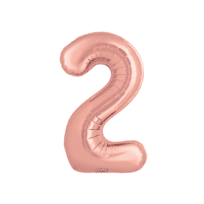 34" Balloon Numbers - Rose Gold