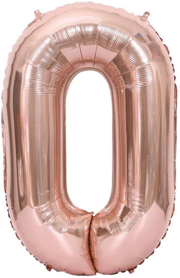 34" Balloon Numbers - Rose Gold Conver USA