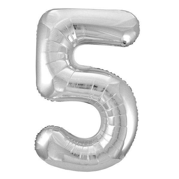 34" Balloon Numbers - Silver - Party America