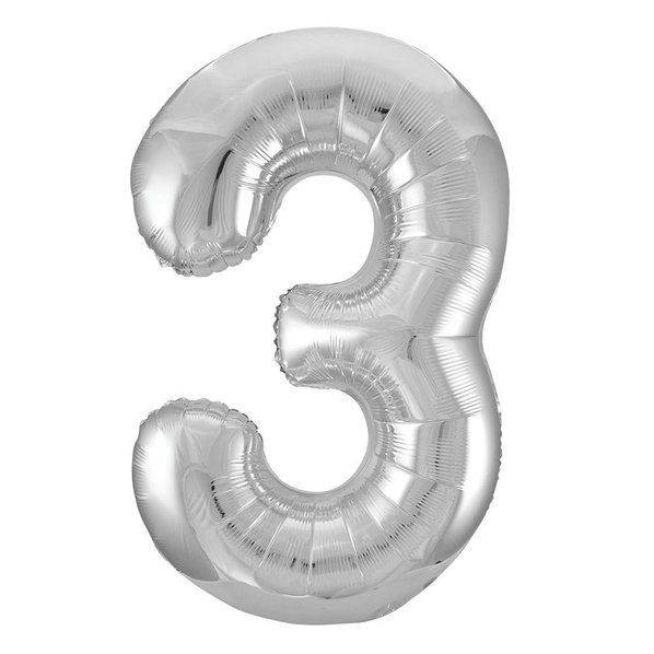 34" Balloon Numbers - Silver - Party America