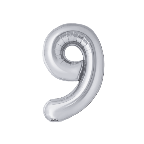 34" Balloon Numbers - Silver