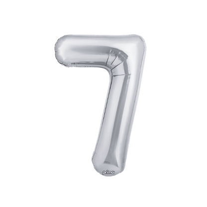 34" Balloon Numbers - Silver
