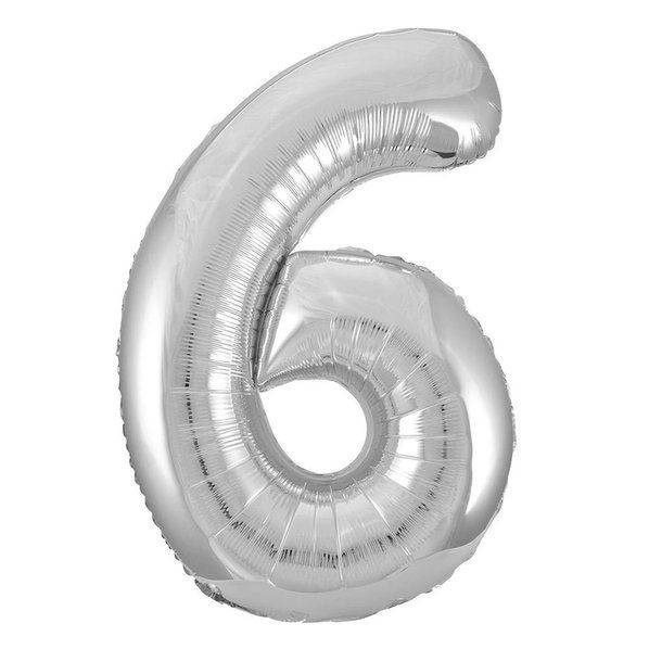 34" Balloon Numbers - Silver - Party America