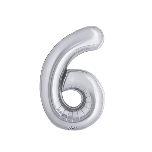 34" Balloon Numbers - Silver