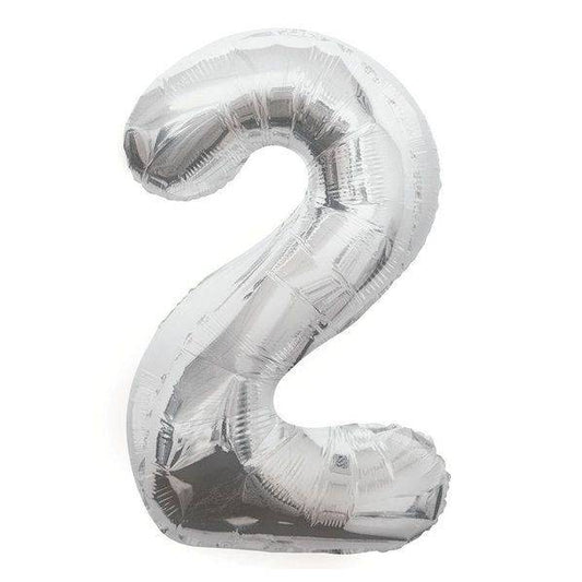 34" Balloon Numbers - Silver - Conver USA