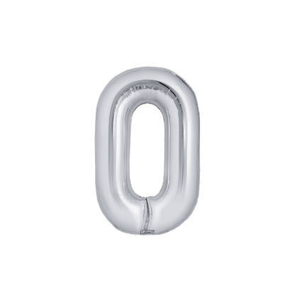 34" Balloon Numbers - Silver