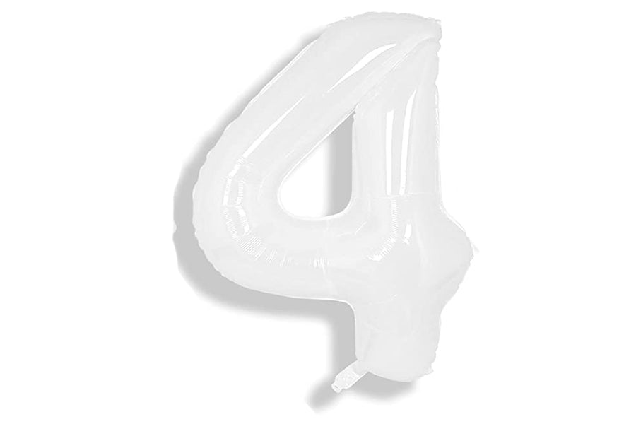 34" Balloon Numbers - White