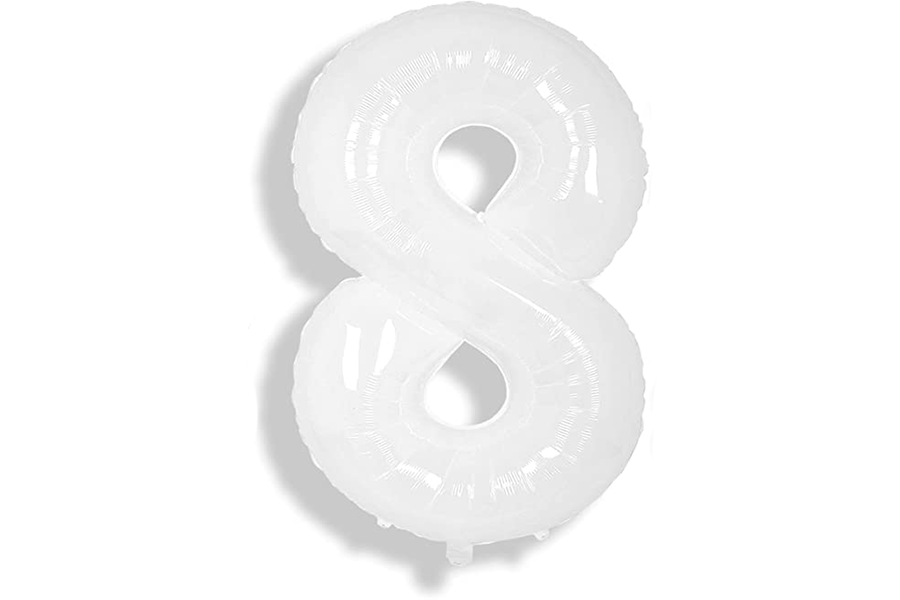 34" Balloon Numbers - White
