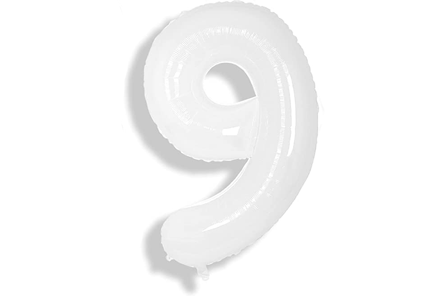 34" Balloon Numbers - White