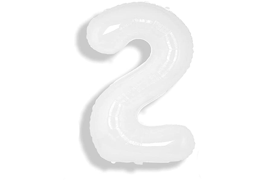 34" Balloon Numbers - White