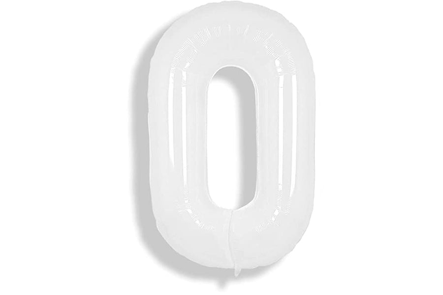 34" Balloon Numbers - White