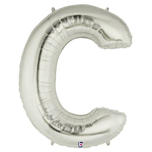 34" Megaloon Letter C - Silver