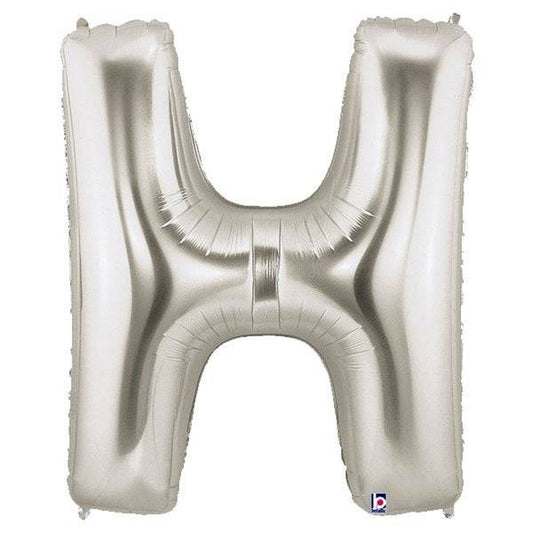34" Megaloon Letter H - Silver