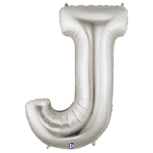 34" Megaloon Letter J - Silver