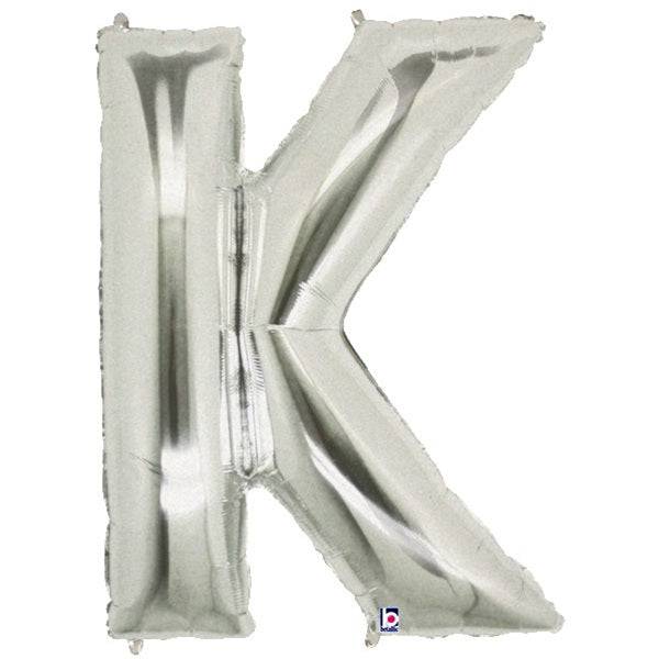 34" Megaloon Letter K - Silver