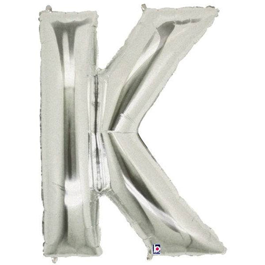34" Megaloon Letter K - Silver