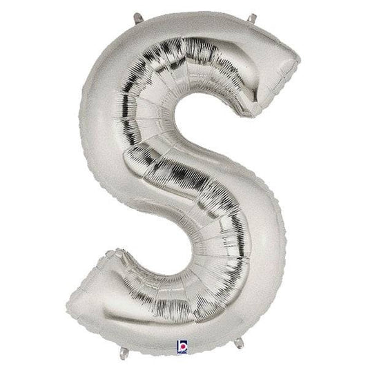 34" Megaloon Letter S - Silver