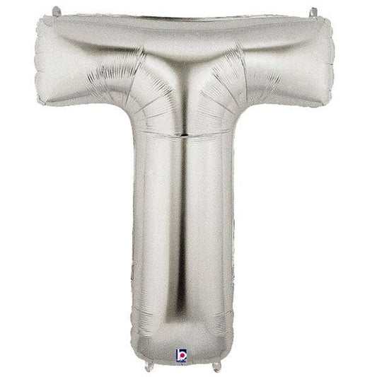 34" Megaloon Letter T - Silver