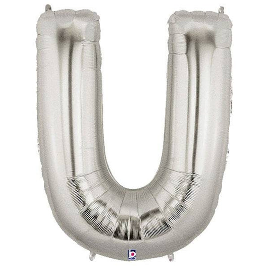 34" Megaloon Letter U - Silver