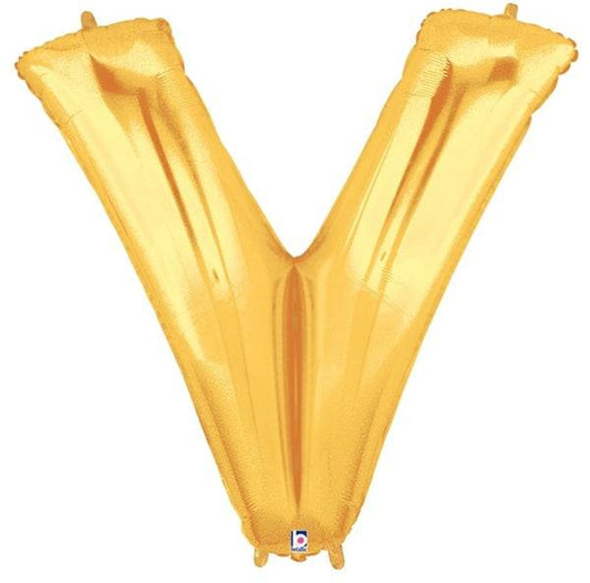 34" Megaloon Letter V - Gold