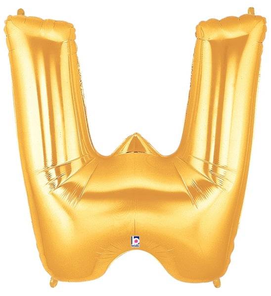 34" Megaloon Letter W - Gold