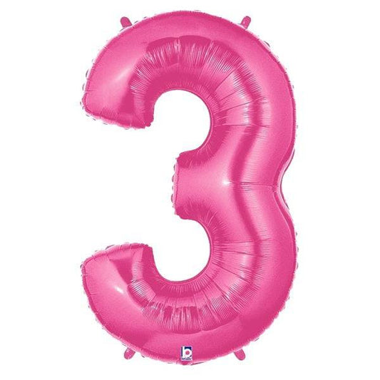 34" Megaloon Number 3 - Pink