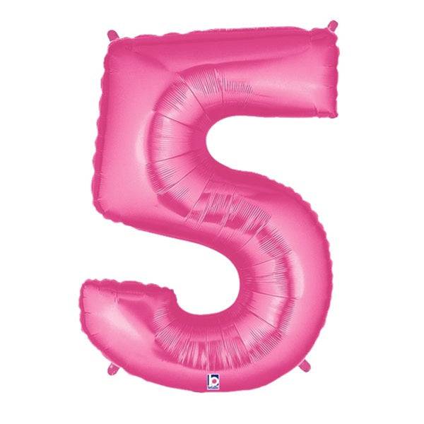 34" Megaloon Number 5 - Pink