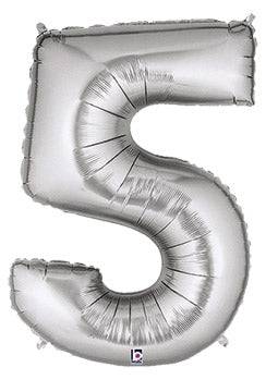 34" Megaloon Number 5 - Silver