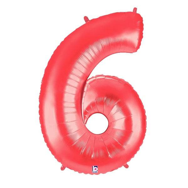 34" Megaloon Number 6 - Red