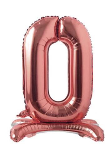 34" Standing Number Balloon - Rose Gold