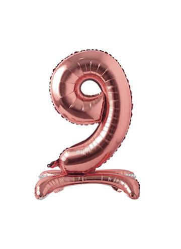 34" Standing Number Balloon - Rose Gold
