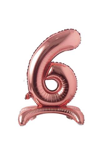 34" Standing Number Balloon - Rose Gold