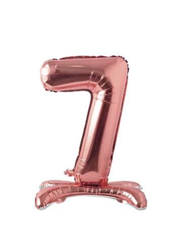 34" Standing Number Balloon - Rose Gold