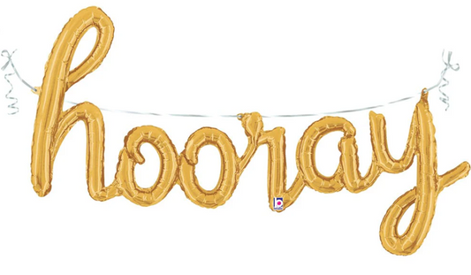 44" Hooray Script Gold - Betallic