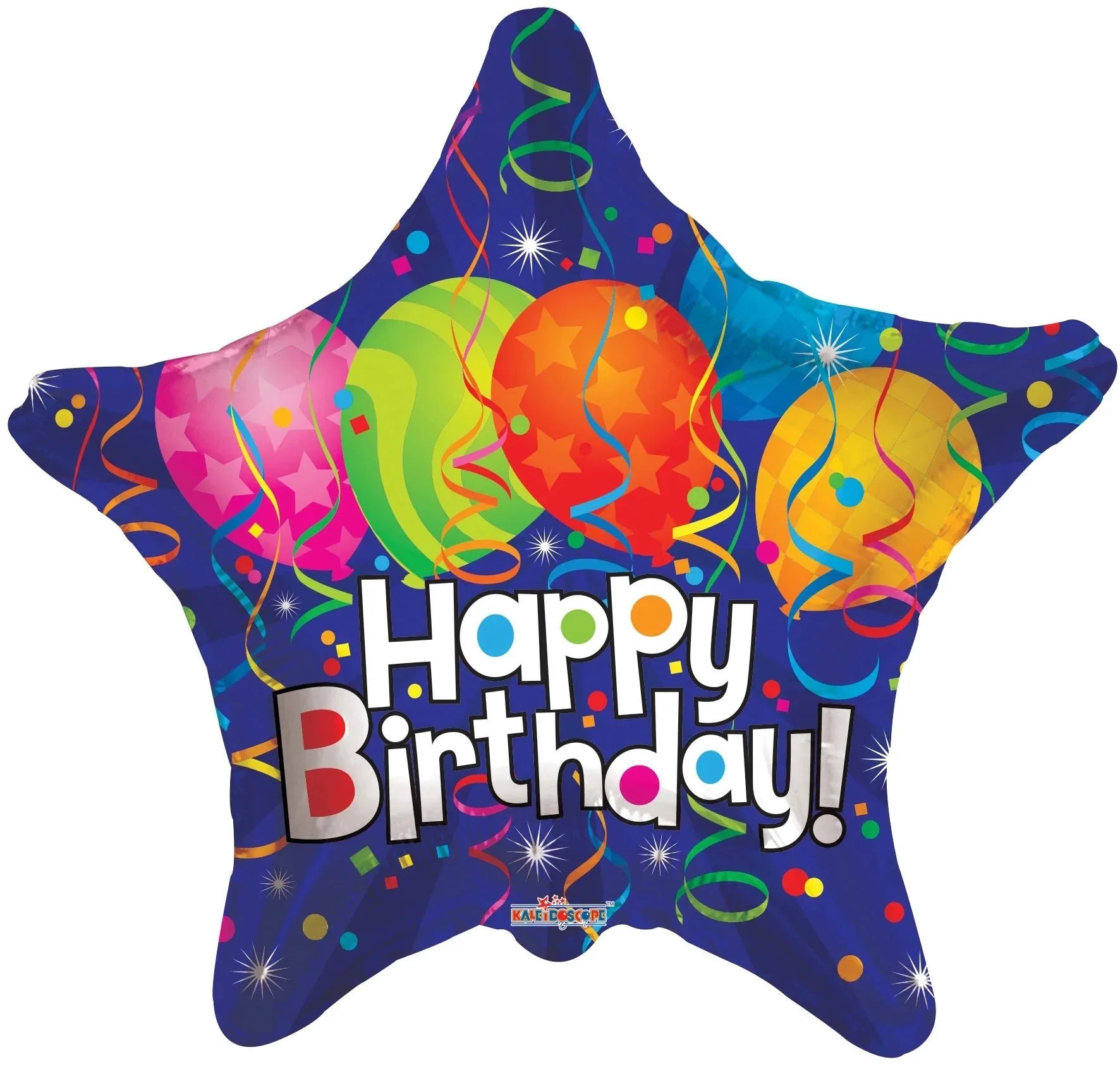 36" Happy Birthday Balloons & Confetti - Conver USA