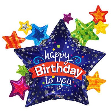 36" Happy Birthday Many Stars (5ct) - Conver USA