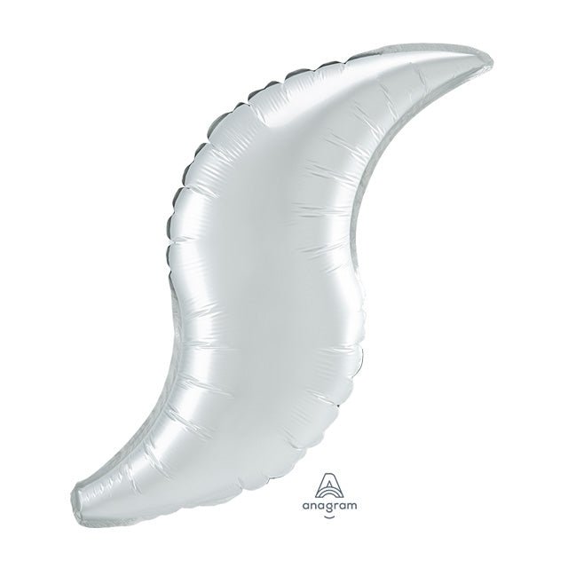 36" WHITE SATIN CURVE - Foil Balloon - Pack of 3 - Helium or Air Fill - Valved