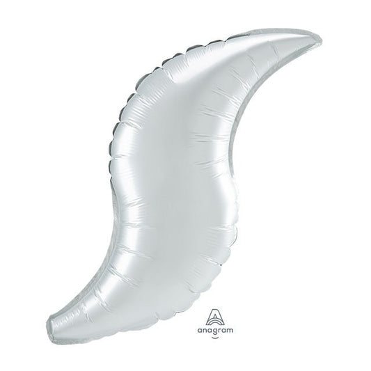 36" WHITE SATIN CURVE - Foil Balloon - Pack of 3 - Helium or Air Fill - Valved