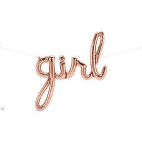 37" Girl Script Balloon - Rose Gold
