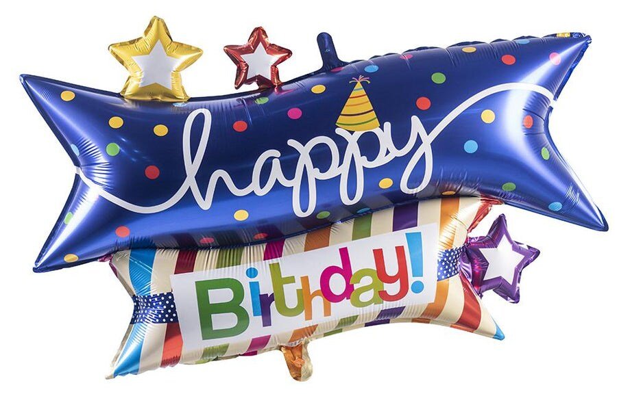 39" Happy Birthday - Stars & Dots - Party America