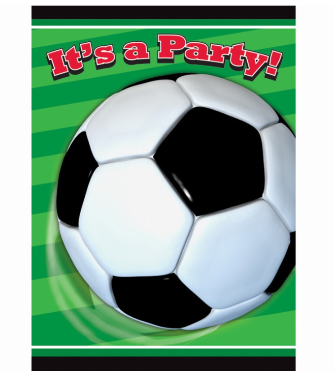 Invitaciones de fútbol 8 unidades - Únicas